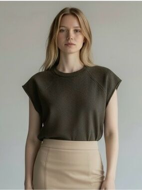 Banana Republic Woman’s Dark Brown Crewneck Sweater. Made from Italian Merino